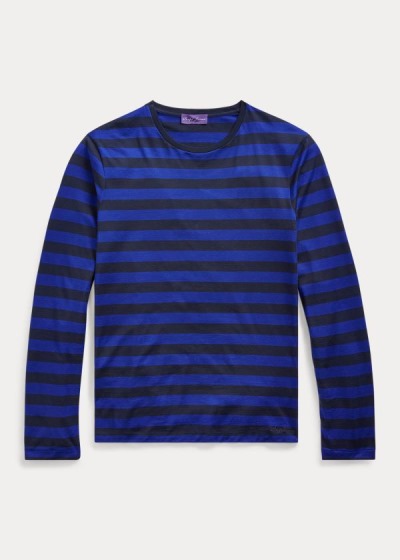 Men's Ralph Lauren Striped Lisle T Shirts | 905843IVW